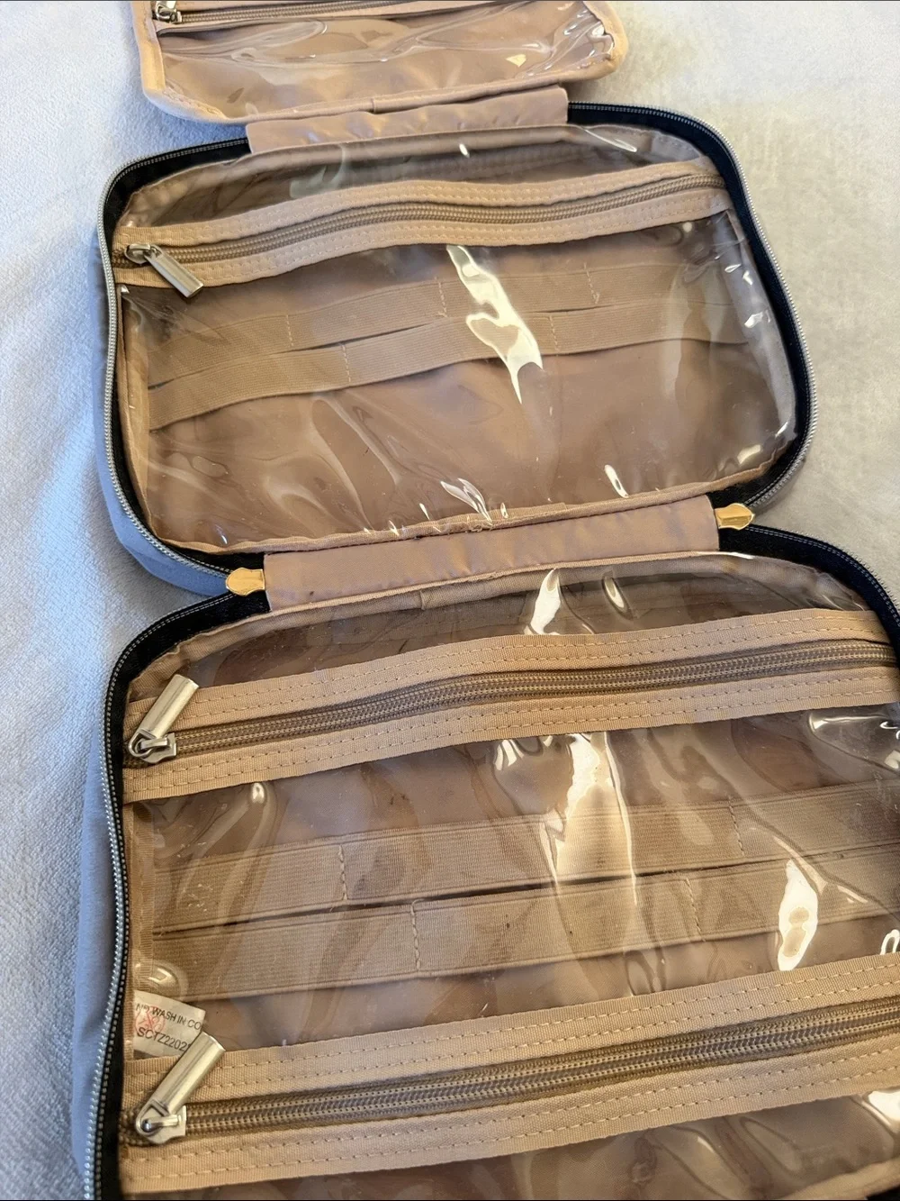 Hanging Travel Organizer Toiletry Bag- Gray